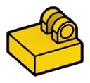 Hinge tile 1 x 1 with 2 fingers in Yellow, Lemon