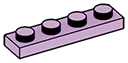 Plate 1 x 4 in Mauve