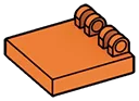 Hinge tile 2 x 2 with 4 fingers