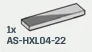 Tile 1 x 4 w/ Printed Half Dark Gray in Gray, Dull