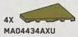Tile Wedge 3 x 4 without left corner in Green, Olive Drab (Infinite Green) (Metallic)