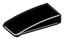 Bracket Plate 1 x 2 with one stud on side, ascending in Black