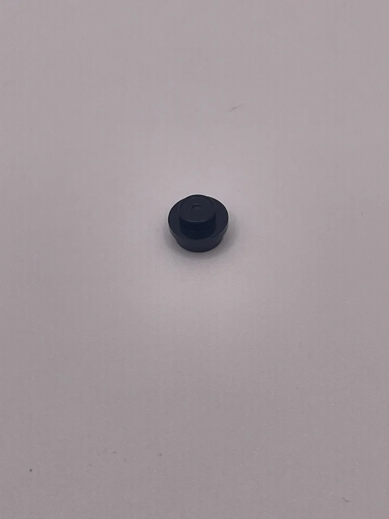 Plate 1 x 1 round with filled stud in Black