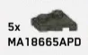 Wedge Plate 2 x 2 without left corner in Green, Jungle (Camo)