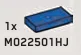 Tile 1 x 2 in Cyan (Translucent)