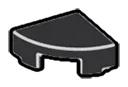 Tile 1 x 1 quarter round in Gray, Dark Charcoal