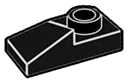 Slope plate 1 x 2 right in Grey, Charcoal