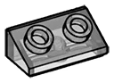 Slope brick 36 2 x 1 with open studs on slope in Clear (Translucent)