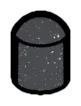 Connector: pin, small cap in Metal, Iron (Metallic)