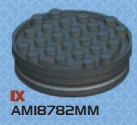Turntable 8 x 8 top, 6 x 6 brick round with hollow underside in Gray, Dark (Metallic)