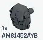 Minifig Accessory: ODST Backpack in Gray, Dark Charcoal