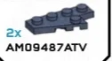Wedge Plate 2 x 4 with notch, left