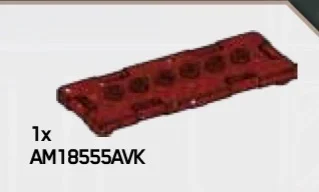 Container: Crate 3 x 2 x 8 lid in Red, Dark (Speckle)