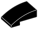 Slope brick 33 2 x 3 curved slope in Black