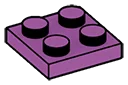 Plate 2 x 2 in Magenta, Rich