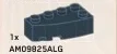 Wedge Brick 2 x 4 corner left, curved