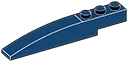 Slope Brick 1 x 1 x 8 with transverse half-curve in Blue, Midnight