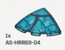 Slope Dome 3 x 1 x 3 Corner Round w/ Printed 343 Eye in Blue, Medium (Translucent)