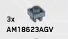Plate Modified 1 x 1 with underside clip in Gray, Light (Metallic)