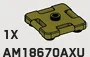 Container: crate 3 x 2 x 3, lid in Green, Light Olive Drab (Metallic)