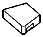 Wedge Tile 1 x 2 without corner, left in White