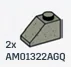 Slope brick 45 1 x 2 in Gray, Stone