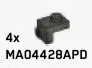 Bracket 1 x 1 - 1 x 1 with stud in Green, Jungle (Camo)