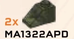 Slope brick 45 1 x 2 in Green, Jungle (Camo)