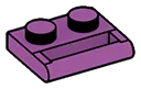 Plate Modified 1 x 2 with enclosed handle, lengthwise in Magenta, Rich