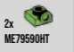 Bracket Plate 1 x 1 with one stud on side, ascending in Green, Soft Grass