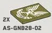 Tile 3 x 4 w/ Printed White UNSC Eagle Logo in Green, Olive Drab (Infinite Green) (Metallic)