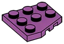 Wedge Plate 3 x 3 without corner, front right in Magenta, Rich