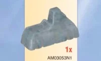 Terrain: Rock Large with outcropping on one side w/ Printed Edges in Multicolored