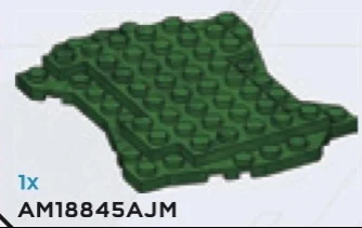 Baseplate 8 x 10 irregular, Two-Tiered in Green, Medium (Camo)