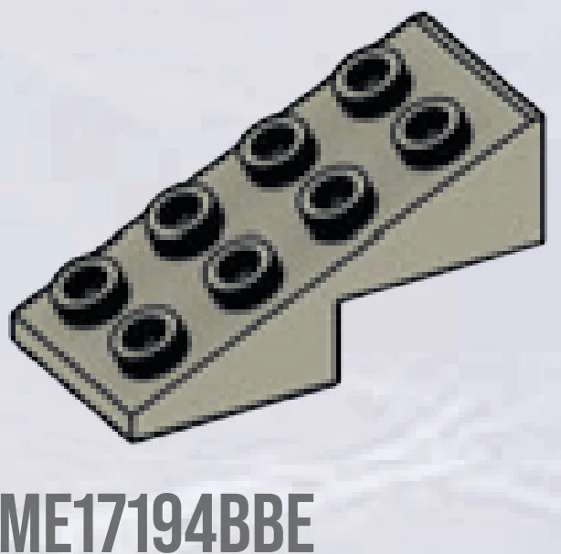 Slope 25 2 x 1.67 x 4 with studs on slope