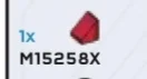 Slope brick 45 1 x 1 in Red (Translucent)