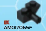 Slope 1 x 2 Inverted Stepped with Axle Pin - Right in Black