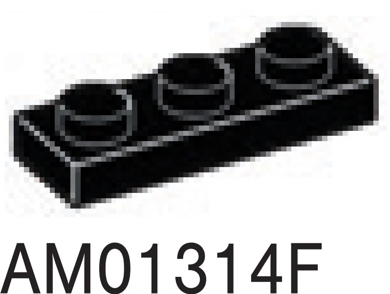 Plate 1 x 3 in Black