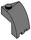 Slope brick 45 2 x 2 skewed forward, curved right in Gray, Dark (Flake)
