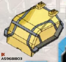 Windscreen 6 x 6 x 8 trans-yellow with gray frame in Metal, Iron (Metallic)