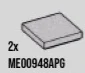 Tile 2 x 2 in Gray, Steel