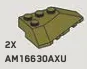 Slope 33 3 x 5 Double / 45 - Right in Green, Olive Drab (Infinite Green) (Metallic)
