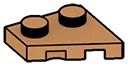 Wedge Plate 2 x 2 without left corner in Brown, Light Nougat
