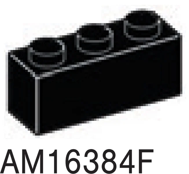 Brick 1 x 3 in Black