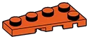 Wedge Plate 2 x 4 - Left in Orange, Marigold
