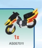 Vehicle: Red Ninja Storm Wind Cycle in Multicolored