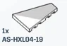 Tile Wedge 3 x 4 Without Right Corner w/ Split Color White / Light Grey in White