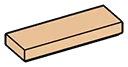 Tile 1 x 3 in Brown, Light Tan