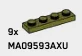 Plate 1 x 4 in Green, Olive Drab (Infinite Green) (Metallic)