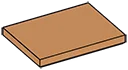 Tile 3 x 4 in Brown, Light Nougat